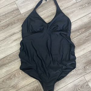 Womens maternity black swimsuit in XL